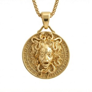 Sterling Silber Medusa Halskette, Anhänger der griechischen Mythologie Bild 9