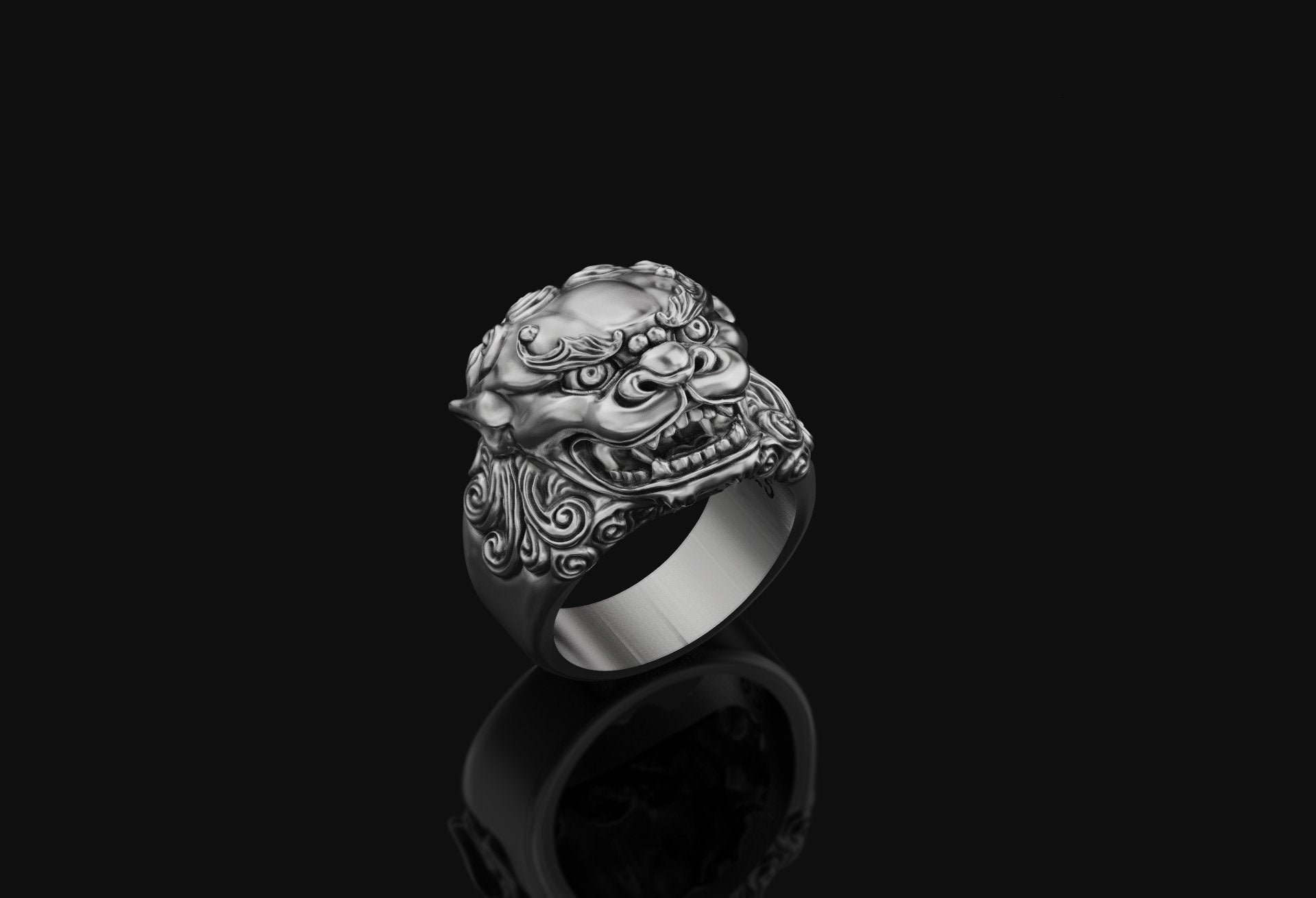 Chinese lion ring sale