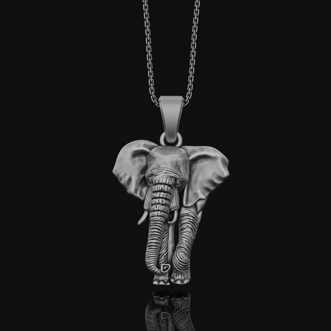 Elephant Pendant, Women's Elephant Jewelry, Sterling Silver, Gift for