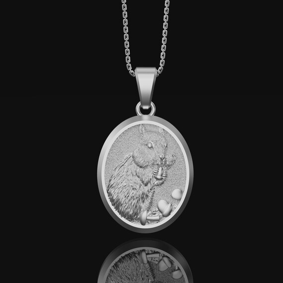 Collana scoiattolo in argento sterling: grazioso ciondolo