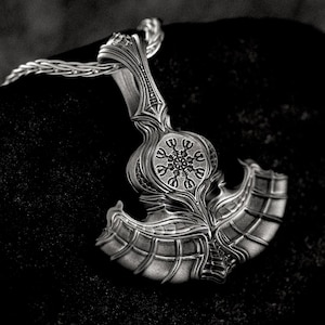 Axe of Perun Pendant – Slavic Thunder God Necklace with Viking Style