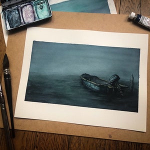 The Last of Us Part II /  Prologue Boat Scene / print and postcard / TLOU / TLOU2 / Video game print / gift for gamer