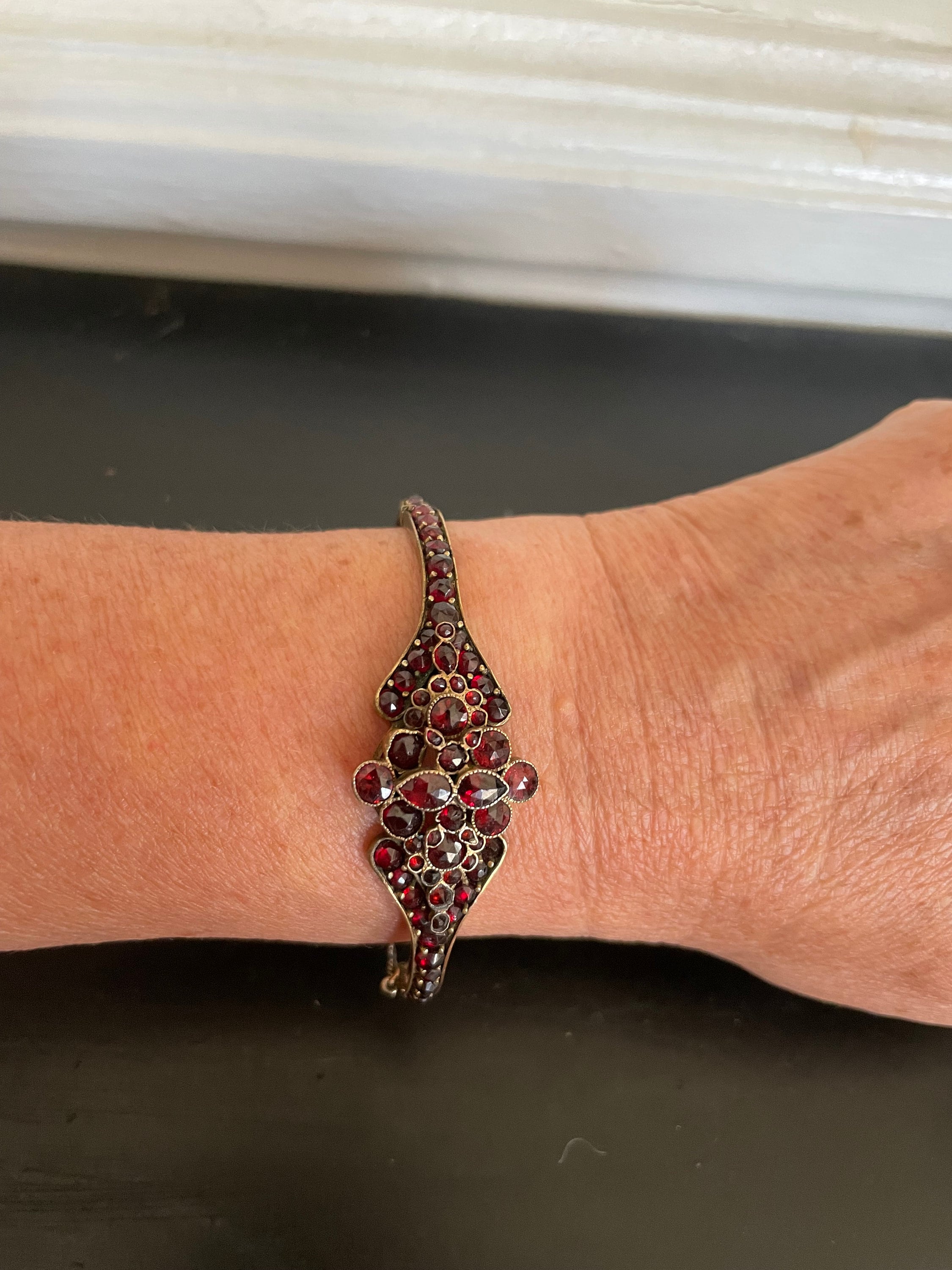 ANTIQUE BOHEMIAN GARNET Bracelet Etsy