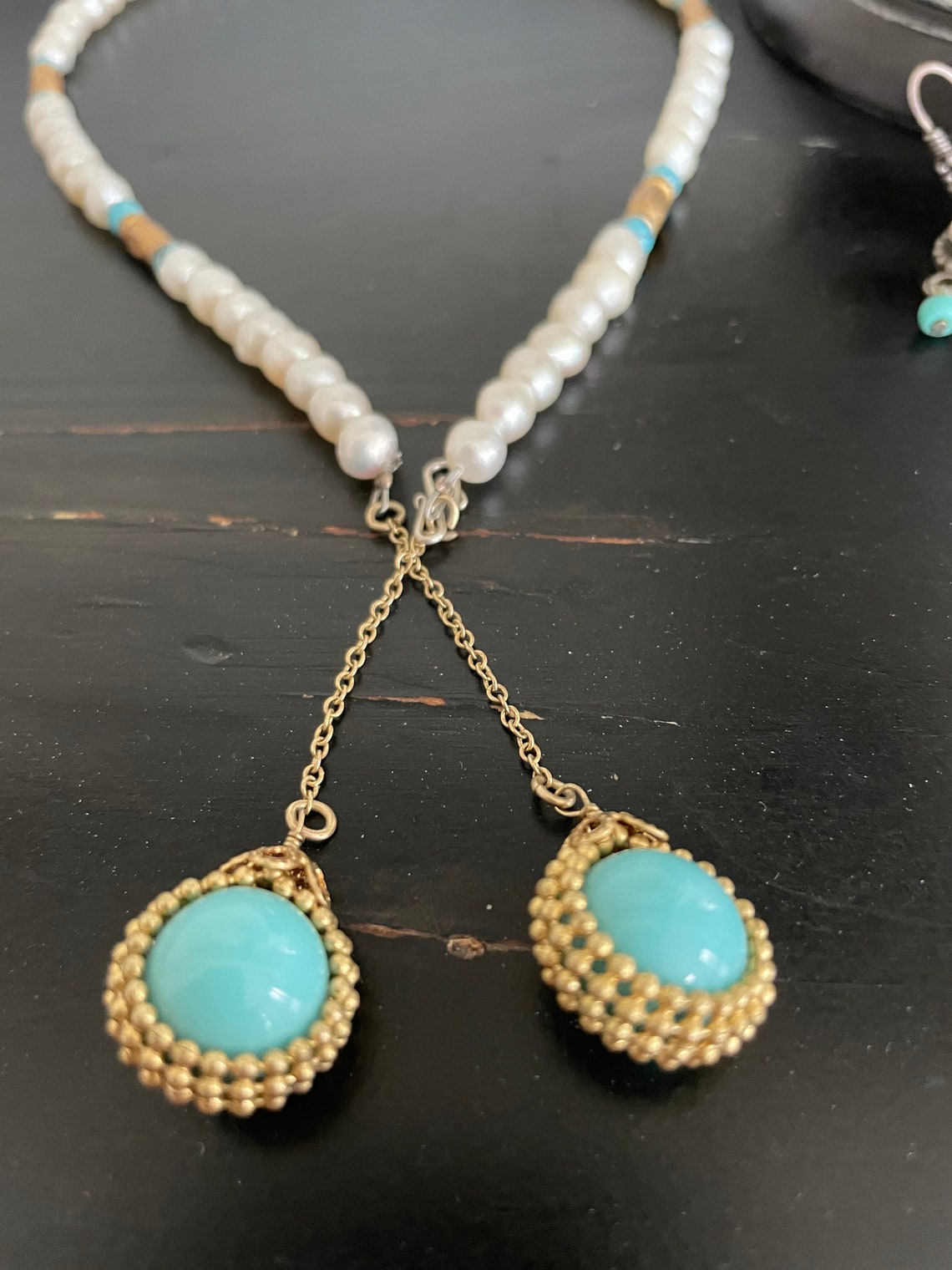 Turquoise pearl necklace Clearance