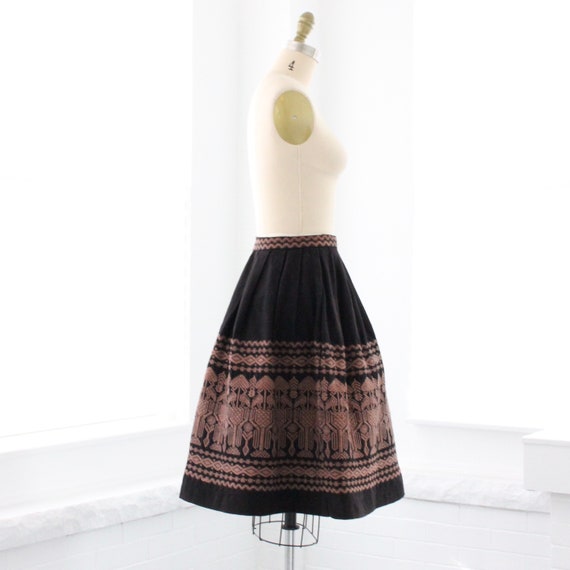 50s Guatemalan Embroidered Circle Skirt XS Small … - image 5