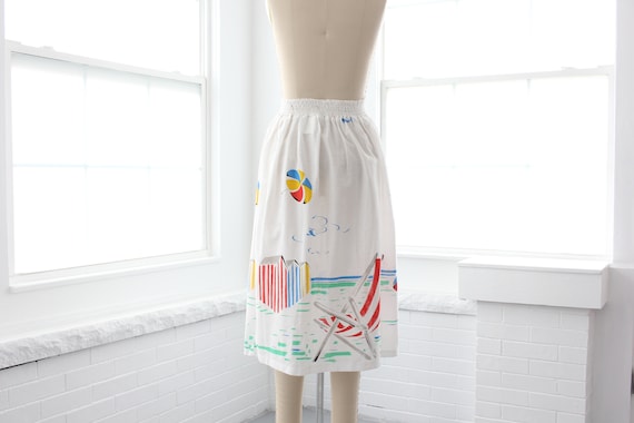 70s does 30s Beach Skirt // Vintage XS Small Medi… - image 5