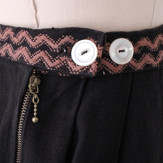 50s Guatemalan Embroidered Circle Skirt XS Small … - image 10