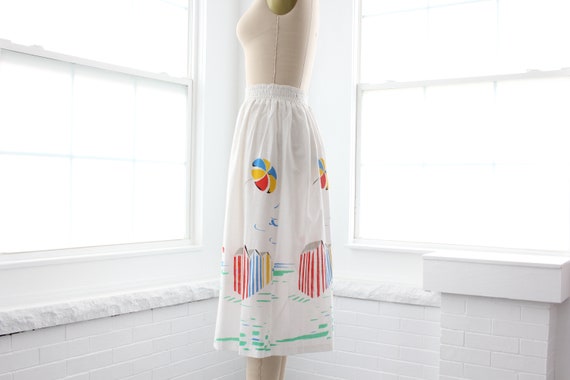 70s does 30s Beach Skirt // Vintage XS Small Medi… - image 4