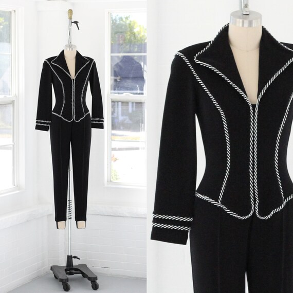 80s does 40s Tadashi Shoji Jumpsuit // Small Vinta