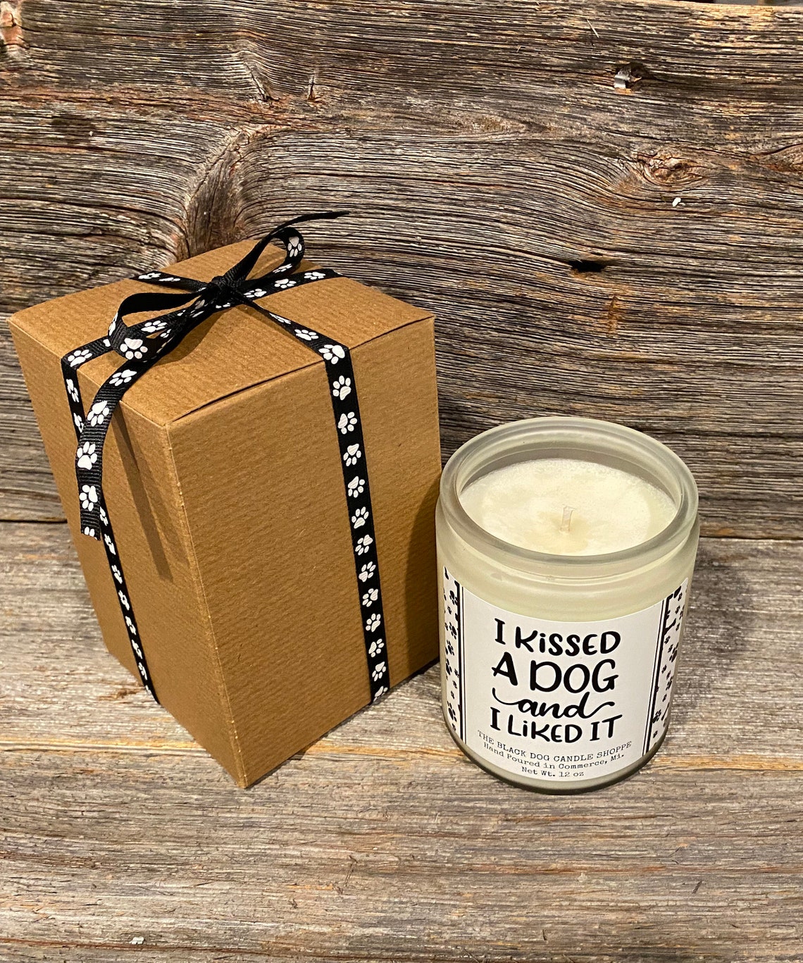 I kissed a dog candle funny dog candle humorous candle gift Etsy