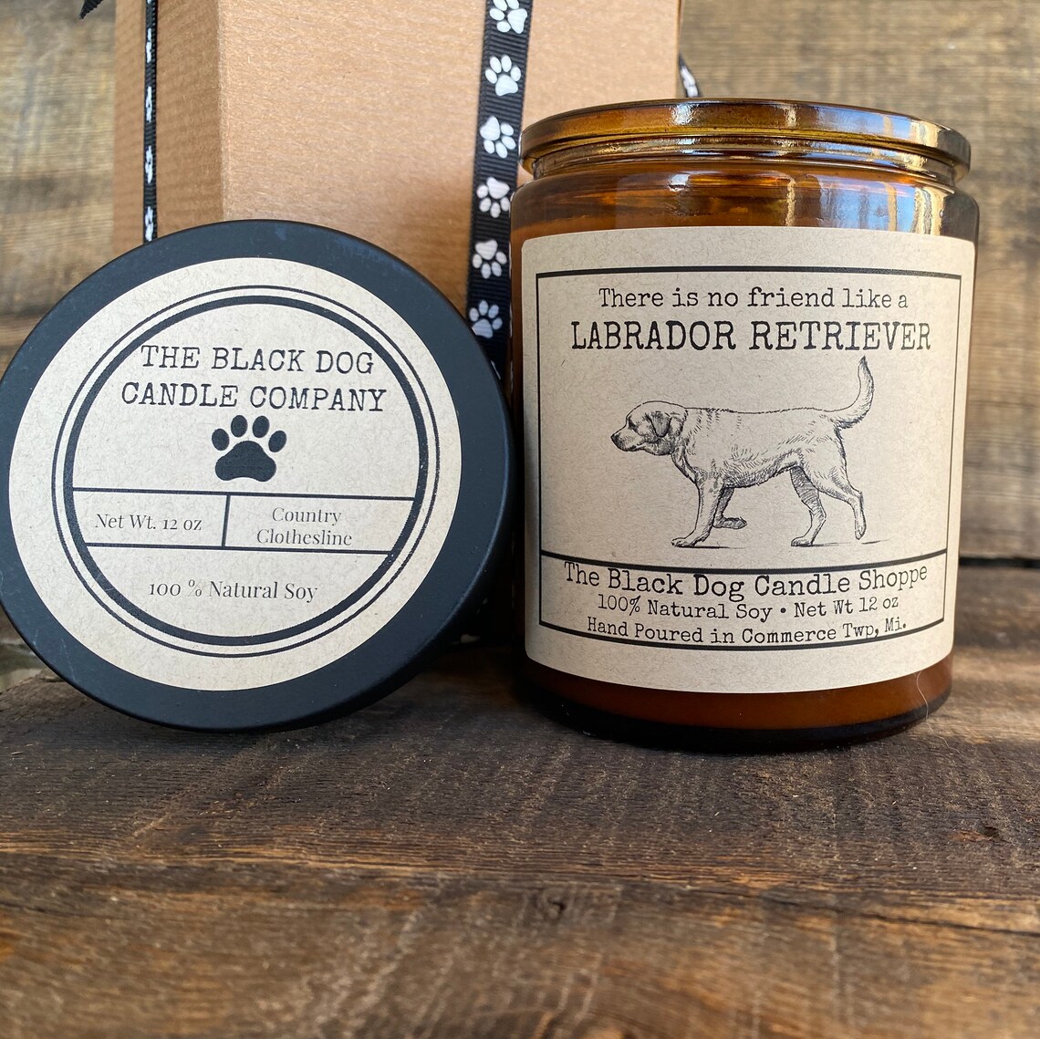 Labrador Retriever Dog Themed Candle Natural Soy Dog Themed Etsy
