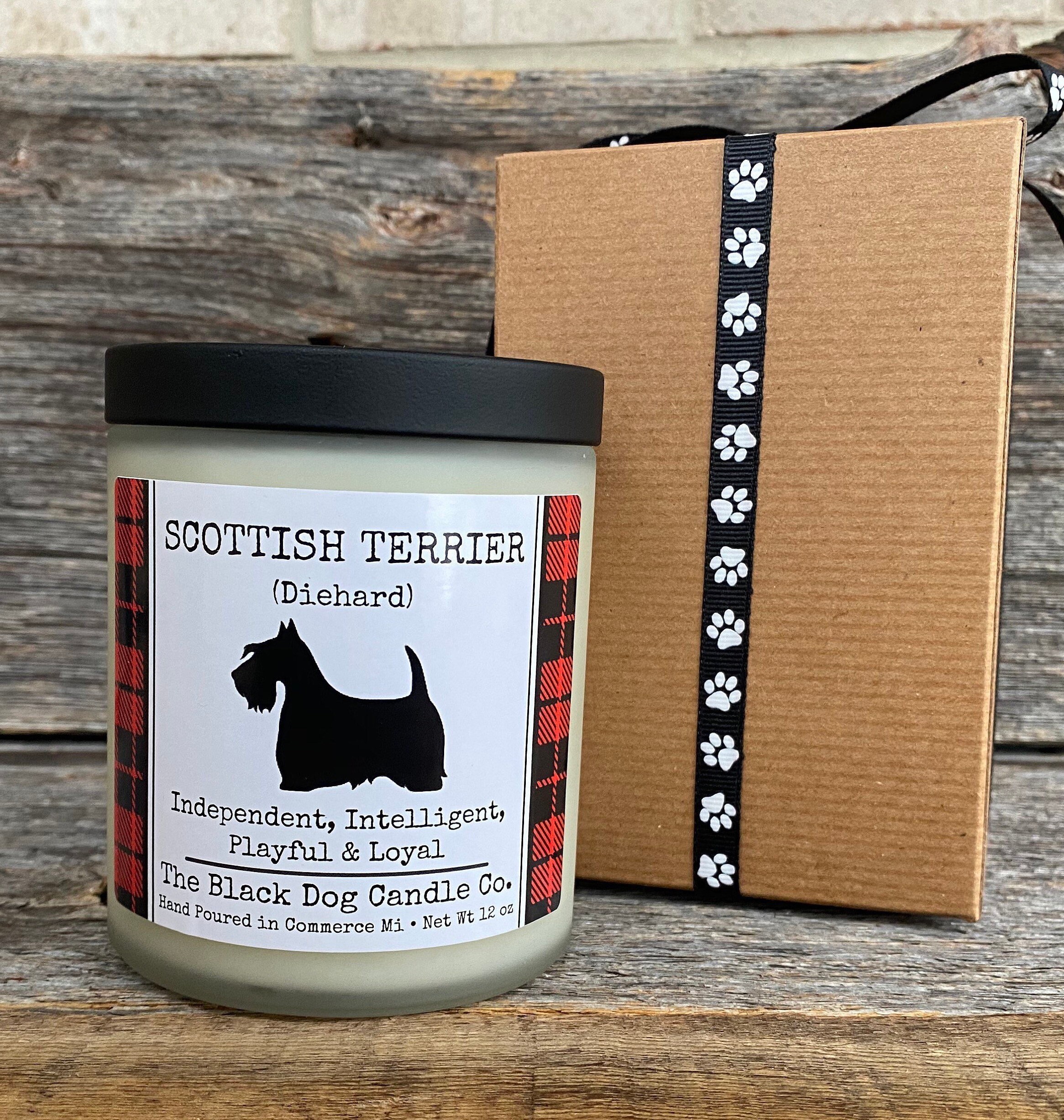 Scottish Terrier Candle Scotty Dog Candle Dog Themed Candle Etsy