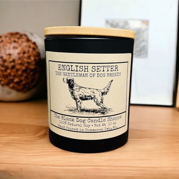 English Setter Candle,  English Setter Gift, English Setter Lover
