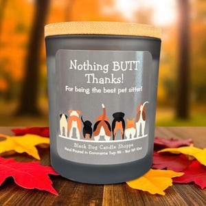 Pet Sitter thank you candle,  unique gift for dog sitter, funny candle gift for dog sitter