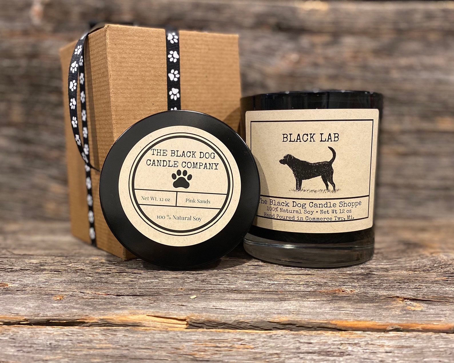 Black Lab Candle black lab candle gift lab candlelab Etsy