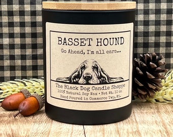 Basset Hound Dog Breed candle, Basset Hound lover gift, Dog lover gift, I’m all ears candle, Dog breed candle,