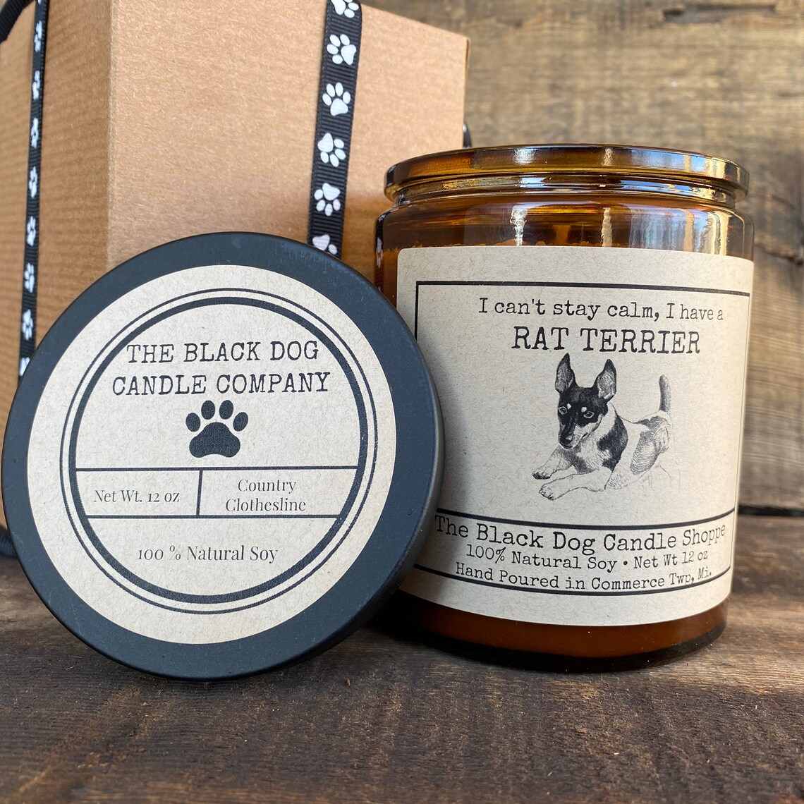 Rat Terrier Candle I Cant Keep Calm Candle Rat Terrier Etsy