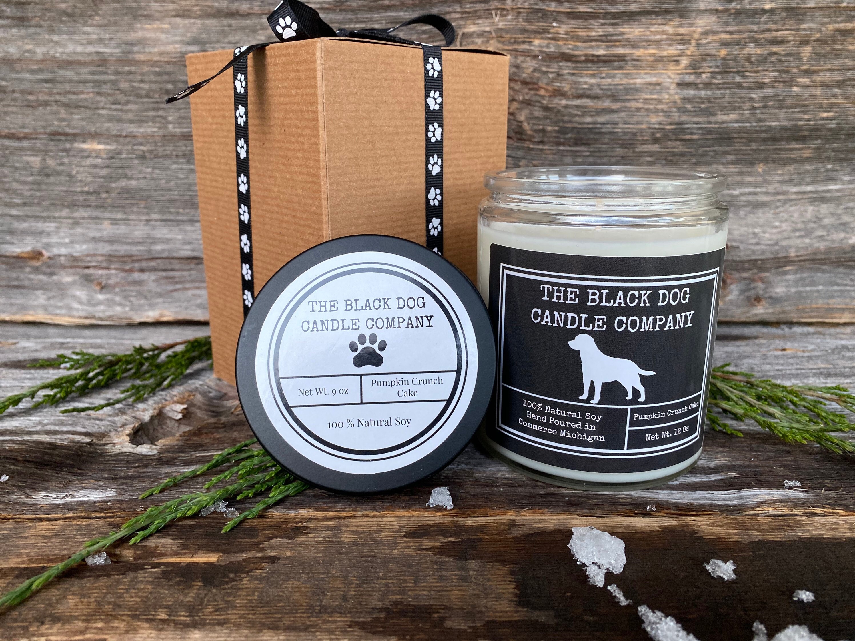 Black dog candle dog themed candle signature candle Etsy
