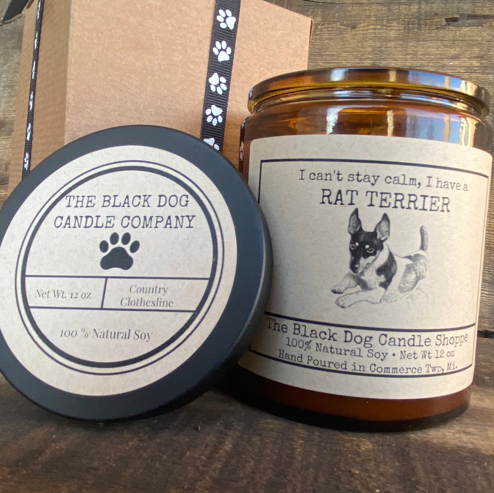 Rat Terrier Candle I Cant Keep Calm Candle Rat Terrier Etsy