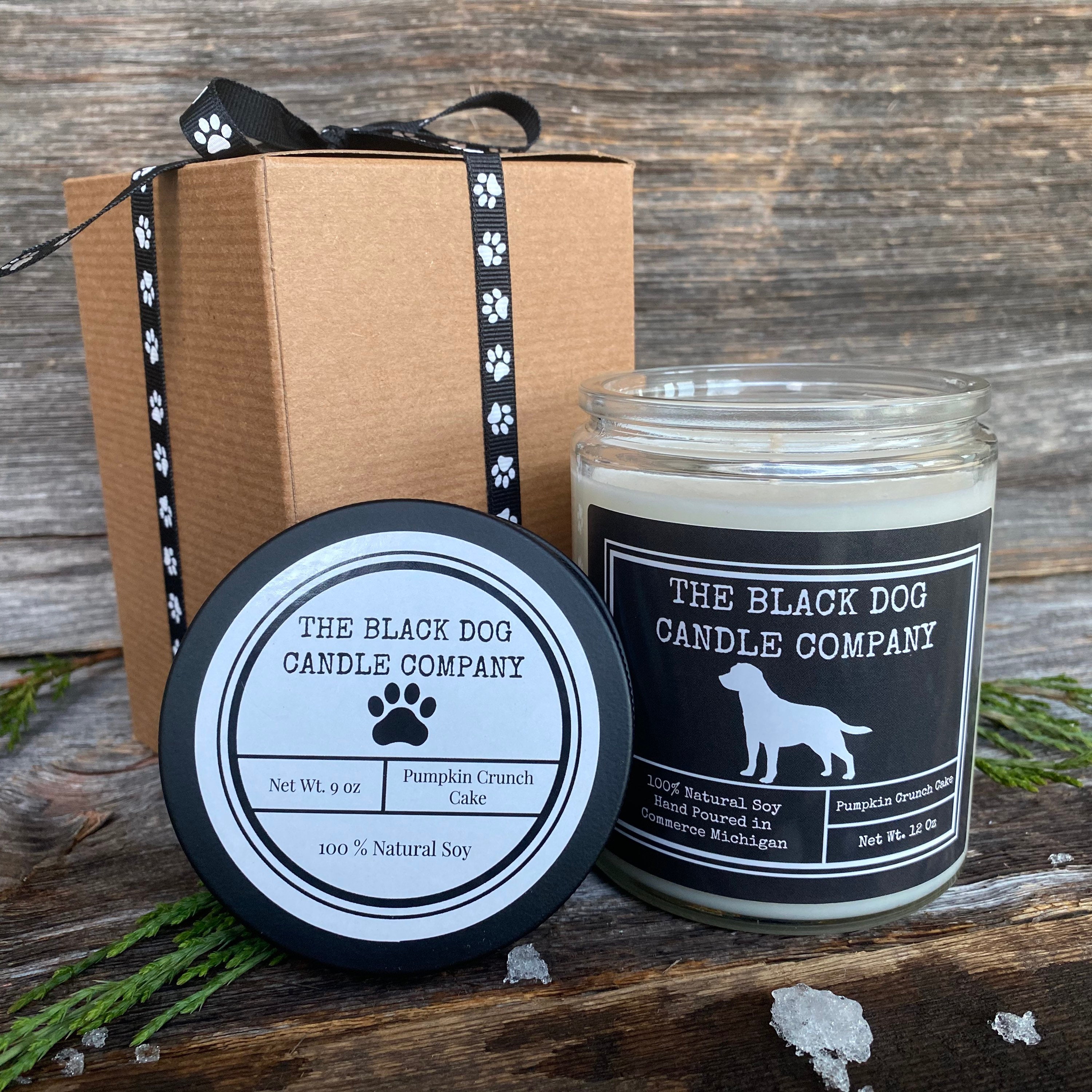 Black dog candle dog themed candle signature candle Etsy