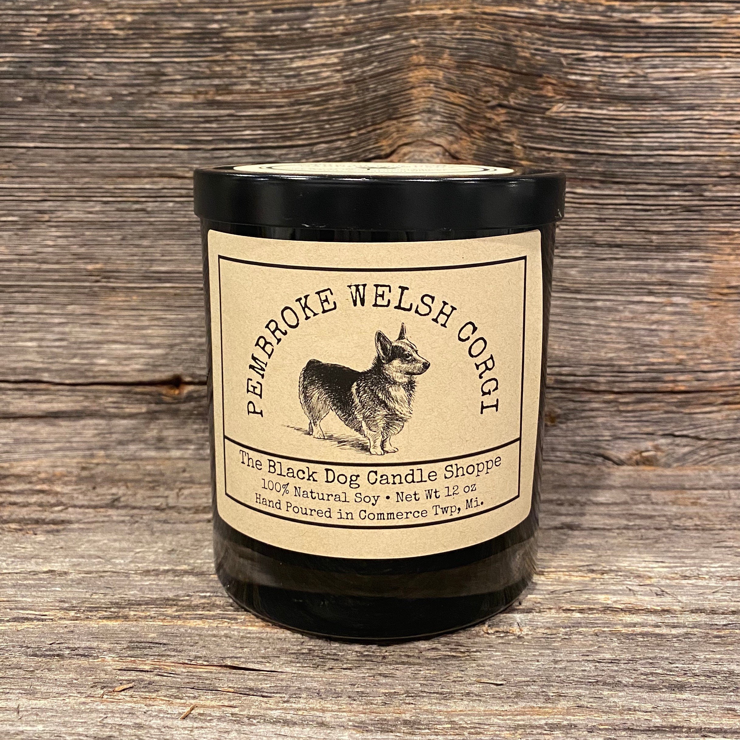 Pembroke dog themed soy candle dog breed gift Etsy