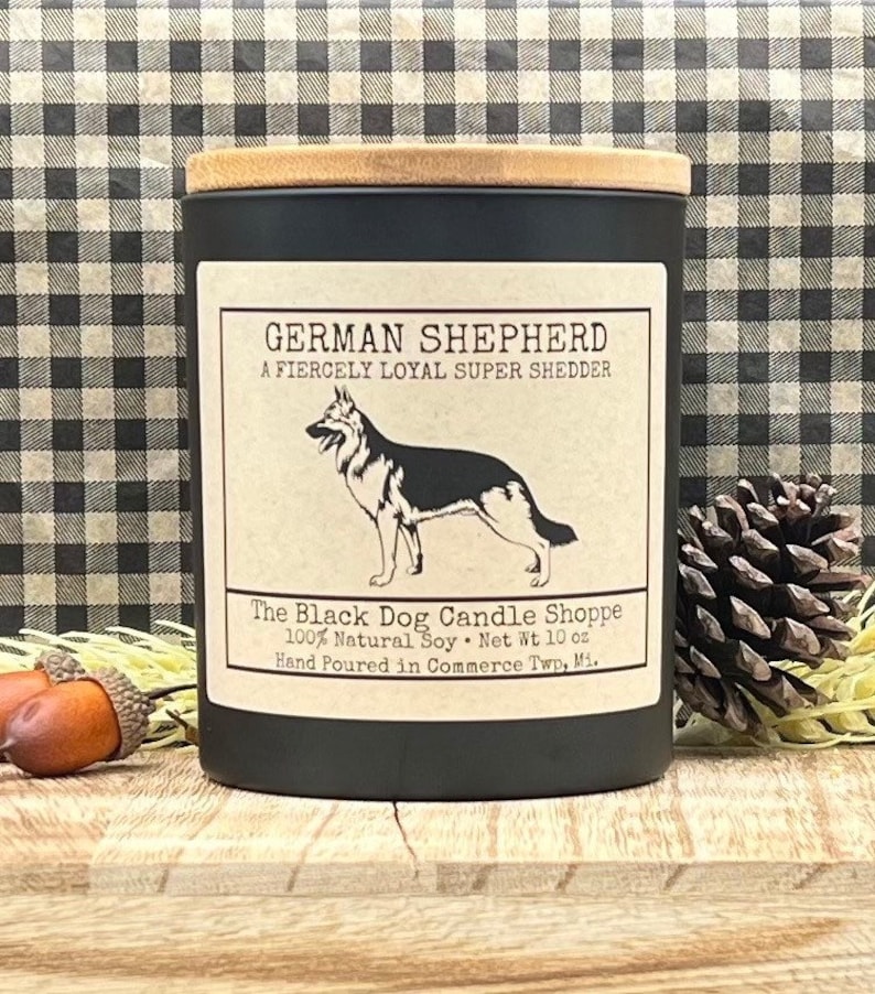 German Shepherd Candle German Shepherd Themed Candle Gift Etsy