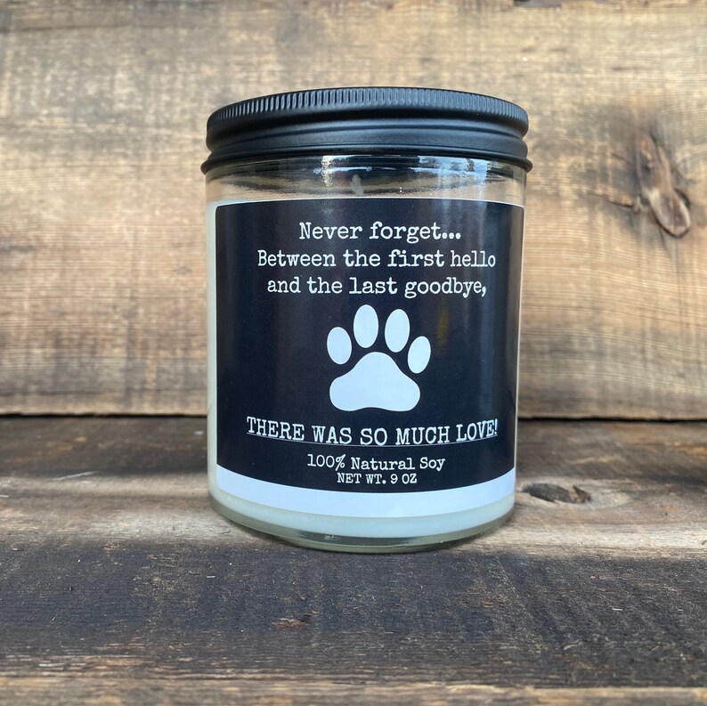 Pet loss candle loss of a dog gift scented candle soy Etsy