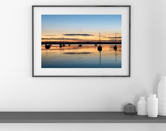 Lienzo, Ammersee, veleros, arte de pared en lienzo con velero, decoración náutica, regalo para amantes del océano, decoración de casa de playa, arte de pared para casa de verano