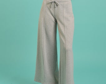 Flared Loungewear Pants - Flare Sweatpants - Grey Sweatpants - Grey Pants - Eco-Friendly Loungewear - Grey Loungewear - Flared Bottoms