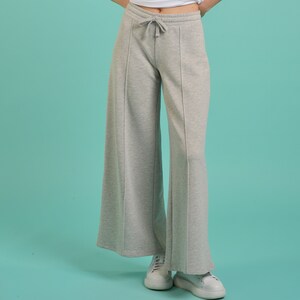 Flared Loungewear Pants Flare Sweatpants Grey Sweatpants Grey
