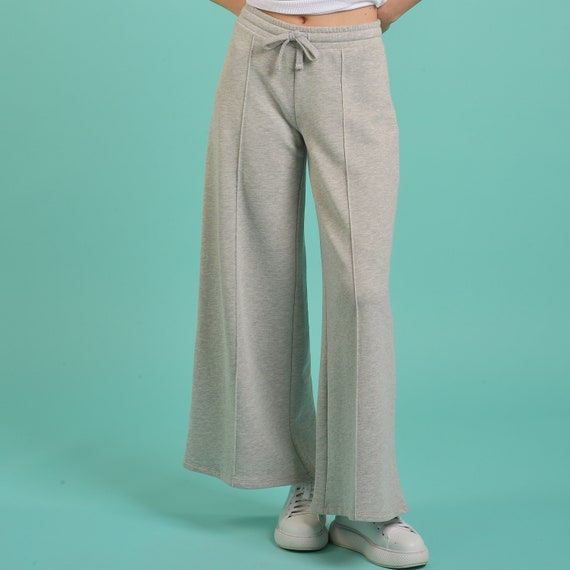 Flared Loungewear Pants Flare Sweatpants Grey Sweatpants Grey