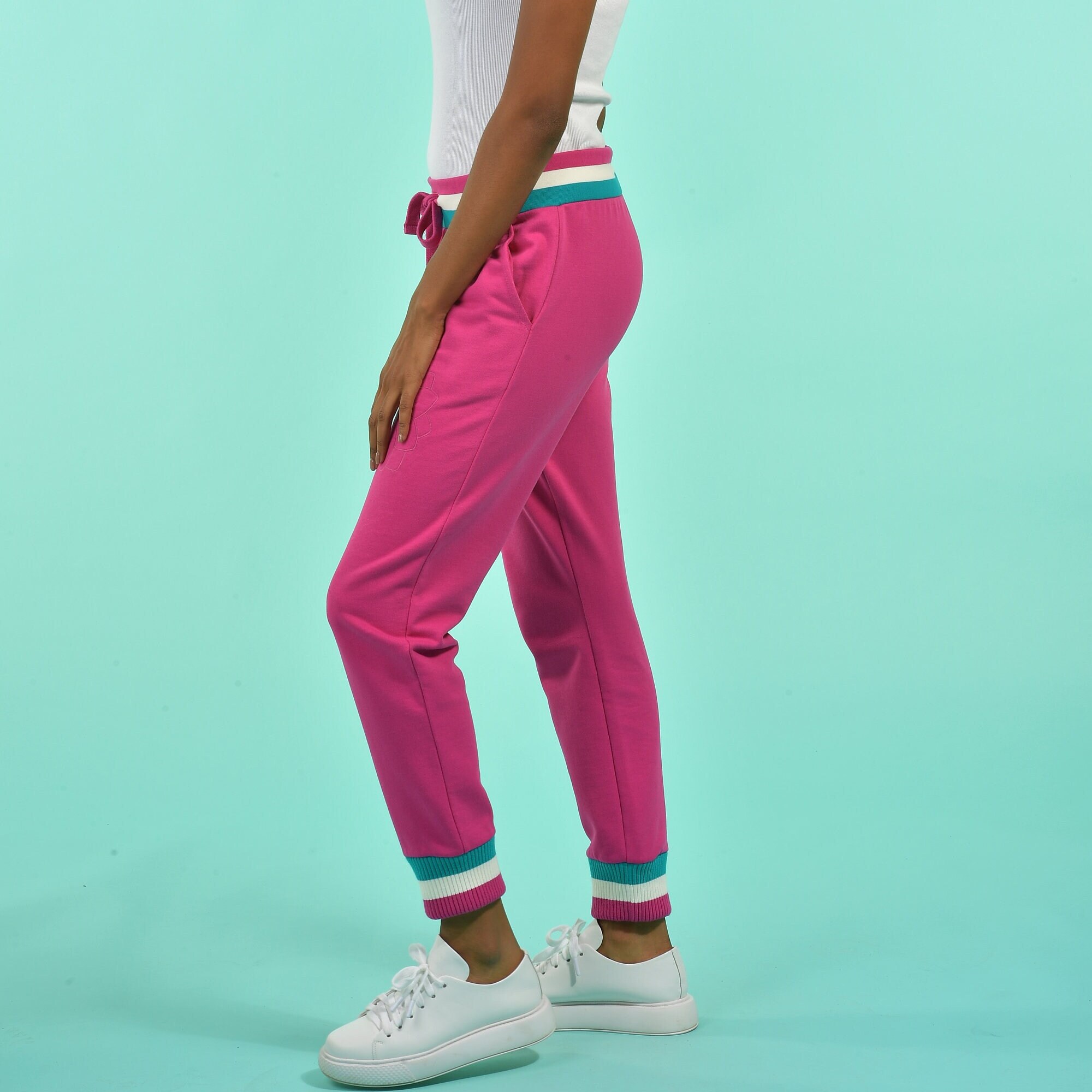 Pink jogger shop pants womens