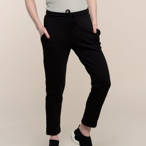 Women's Straight Jogger - Women's Black Joggers - Black Jogger Pants - Sustainable Sweatpants - Eco-friendly Joggers