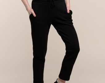 Women's Straight Jogger - Women's Black Joggers - Black Jogger Pants - Sustainable Sweatpants - Eco-friendly Joggers