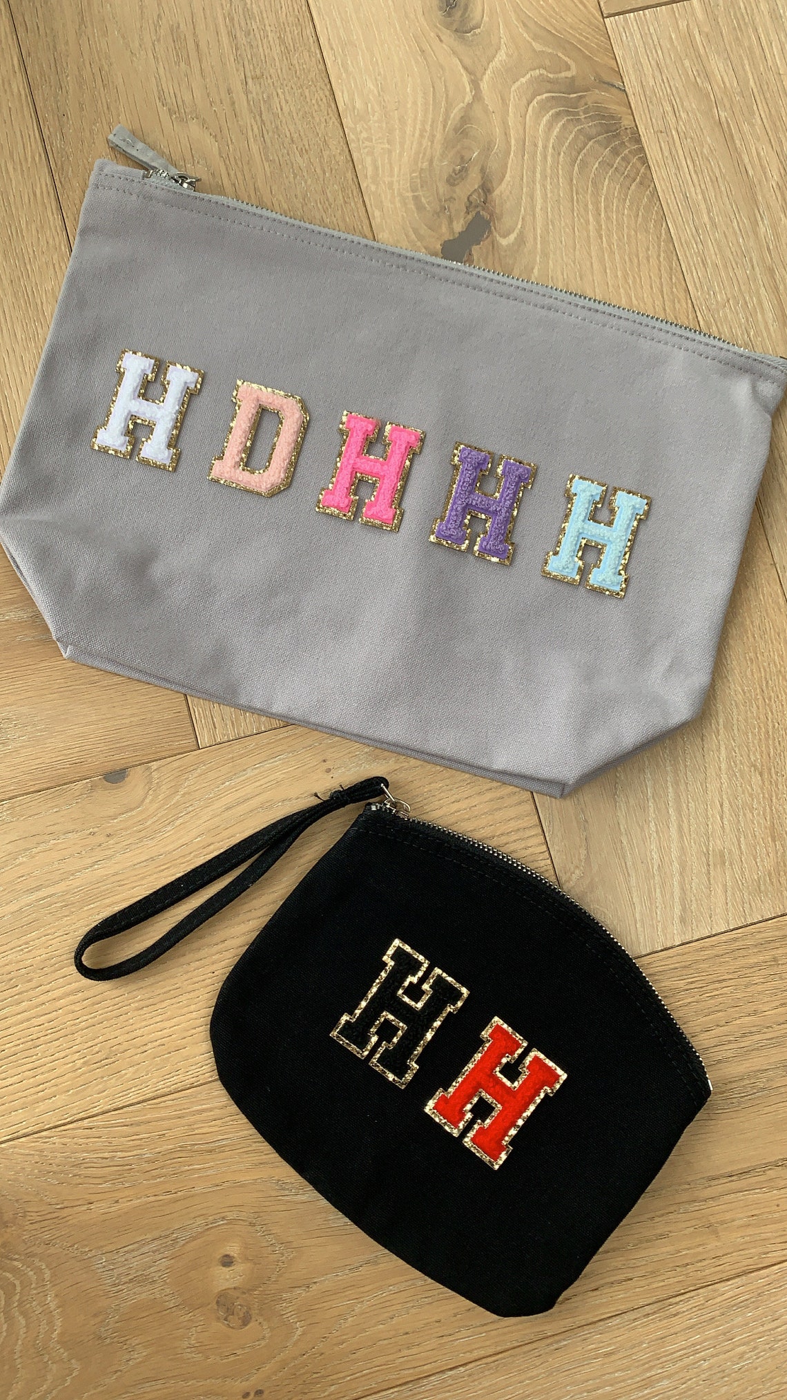 The Letter Patch Medium Pouch / Custom made bag/ Personalised Etsy