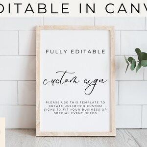 Minimalist Custom Sign Template, Modern Wedding Sign Printable, Customizable Wedding Signage, Bohemian Wedding Signs, Wedding Sign Bundle