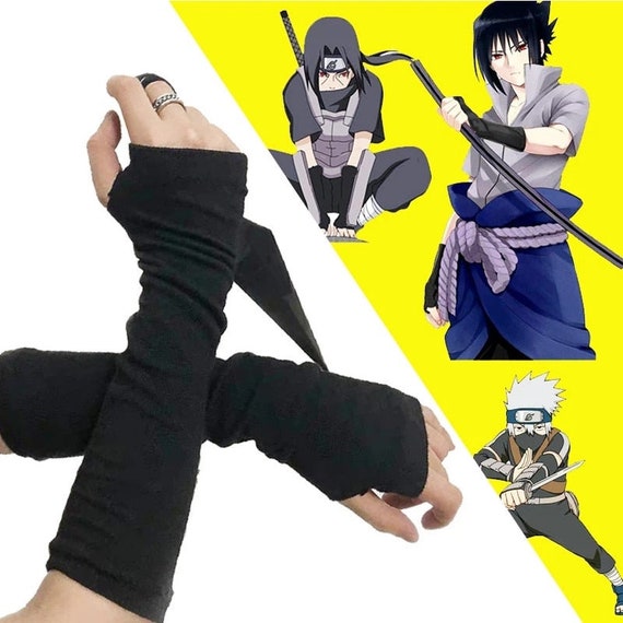 Anime Gloves Ninja Fingerless Gloves Anime Cosplay Gloves Etsy