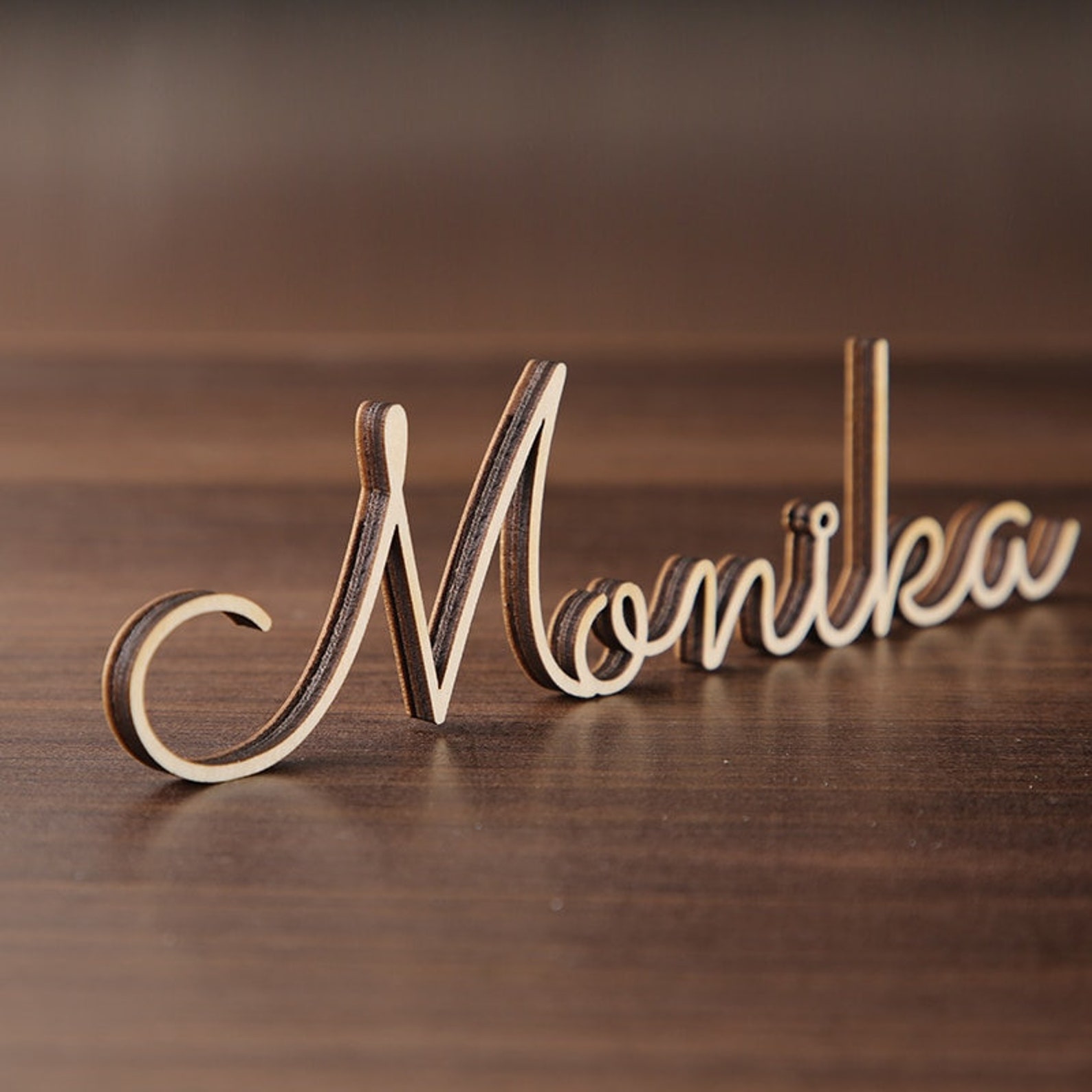 Personalized laser cut names Wedding place cards Name place Etsy