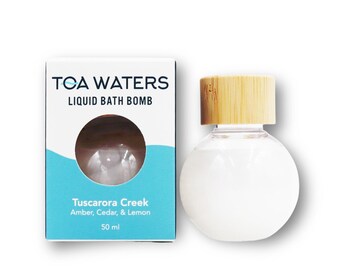 Tuscarora Creek Liquid Bath Bomb - Amber, Cedar, and Lemon - TOA Waters - 50 ml