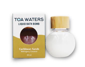 Caribbean Sands Liquid Bath Bomb - Mahogany Coconut - TOA Waters - 50 ml