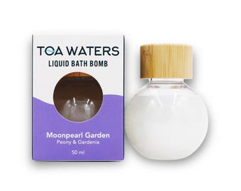 Bomba de baño líquida Moonpearl Garden - Peonía y Gardenia - TOA Waters - 50 ml