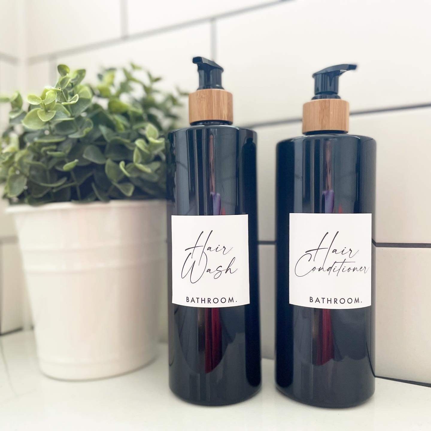 Waterproof White Labels for Reusable Bathroom Bottles Etsy
