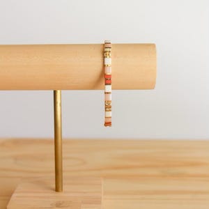 Maisy | Tila Bead Stretch Bracelet | Handmade Stretch Tile Bracelet | Stackable Bracelet | Minimalist Bracelet Gift for Her