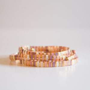 Phoenix in Pink | Ombre Tila Stretch Bracelet | Stretch Bracelet | Stackable Bracelet | Minimalist Bracelet
