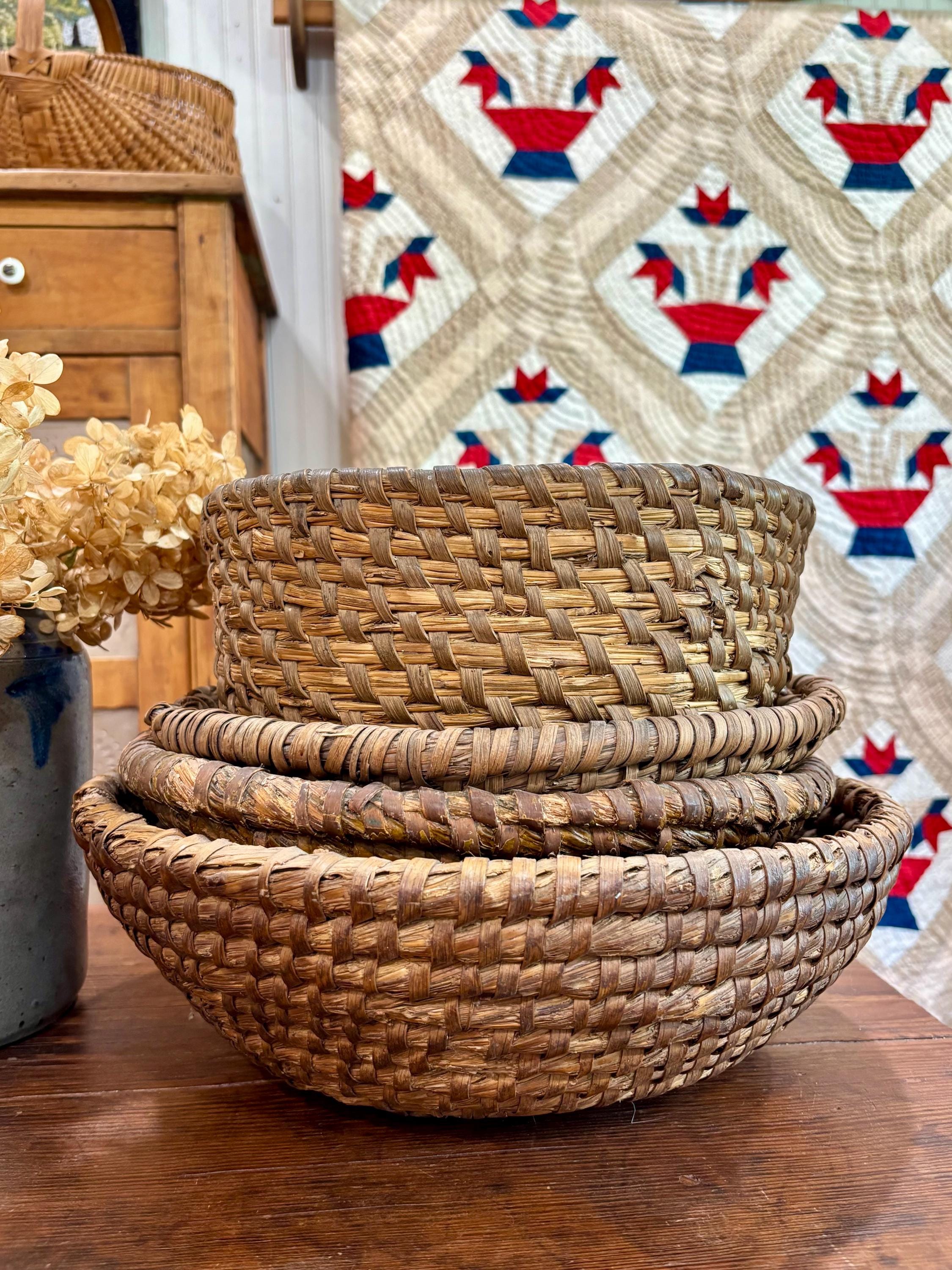 Antique Wicker Basket - Etsy