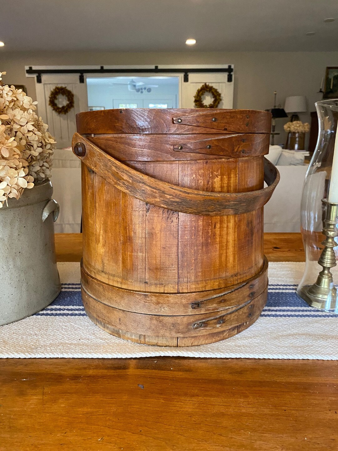 C1879 SIGNED DATED Antique Sugar Firkin W/ Lid and Handle in Etsy