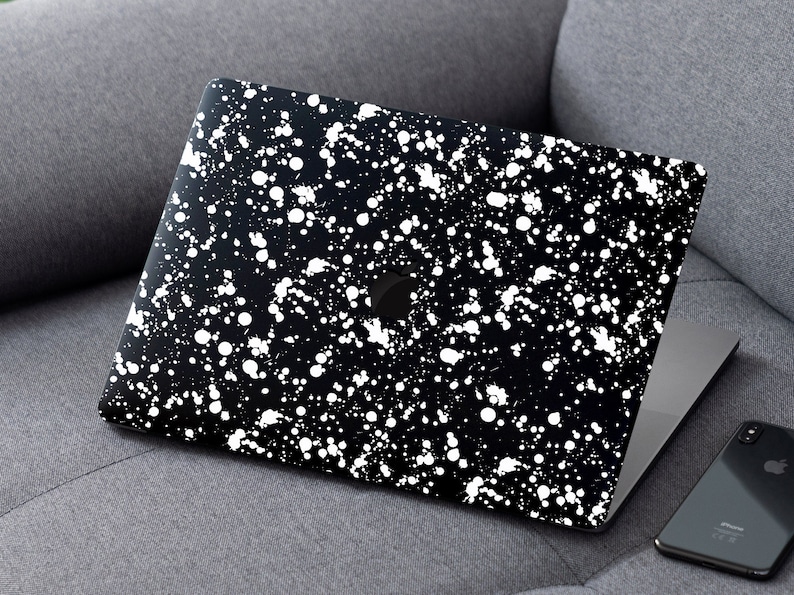 MacBook Skin White Dots Abstract Vinyl Decal MacBook 11 13 15 inch MacBook Retina MacBook Pro Mac Sticker Gift Vinyl Wrap