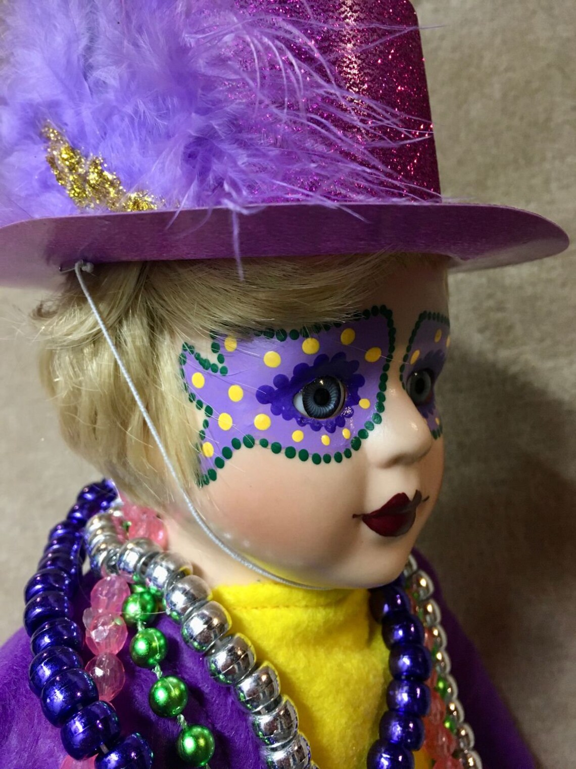 mardi gras porcelain dolls