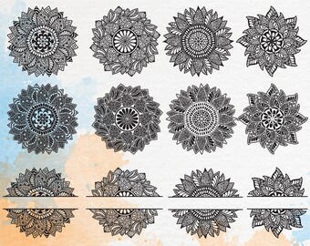 Download Half Mandala Sunflower Svg - Free Layered SVG Files ...