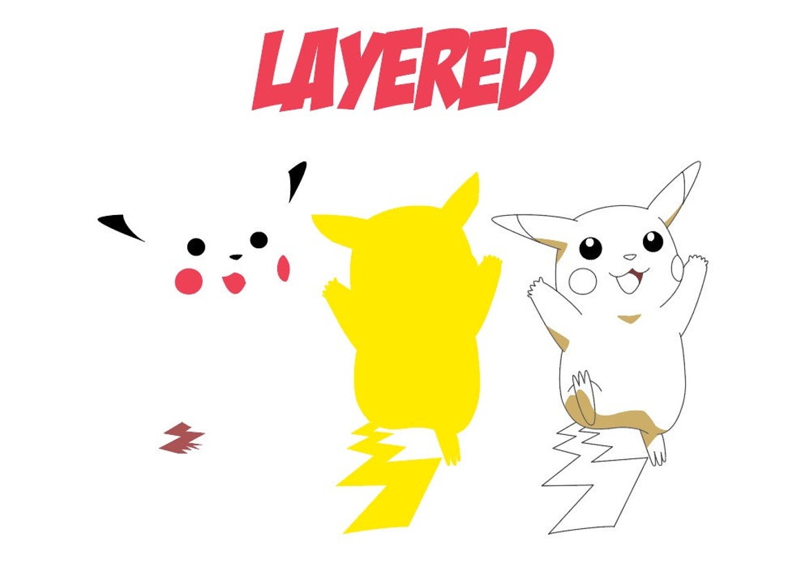 Free Free Layered Pikachu Svg 653 SVG PNG EPS DXF File